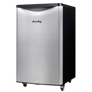 Contemporary Classic 4.4 cu. ft. Retro Outdoor Refrigerator in Stainless Steel