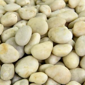 0.125 cu. ft. 3/8 in. - 5/8 in. 10 lbs. White Small Polished Rock Pebbles for Planters, Gardens, Aquariums and More