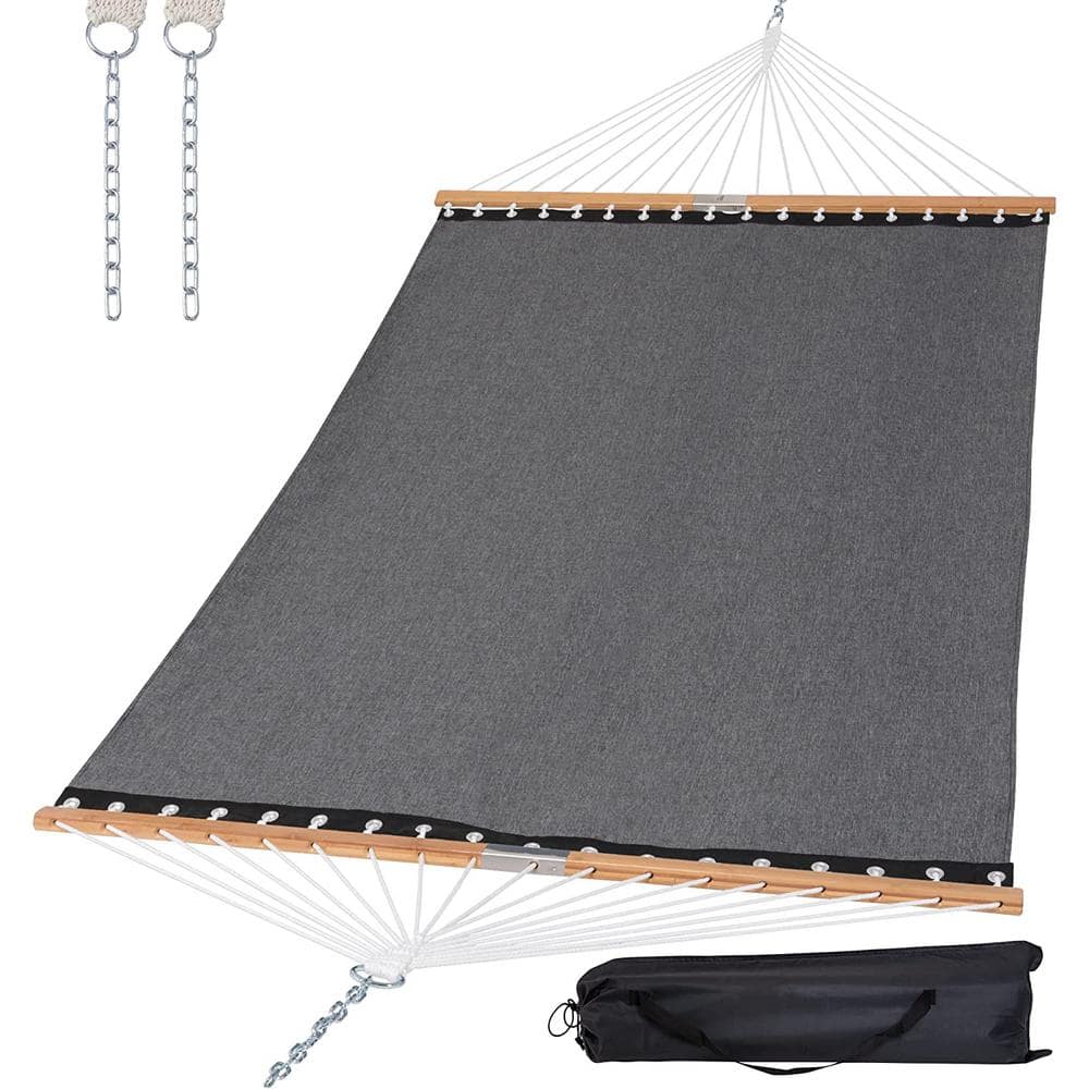 14 ft. Quick Dry Hammock Double Size with Spreader Bar, 2 Person HammockHam