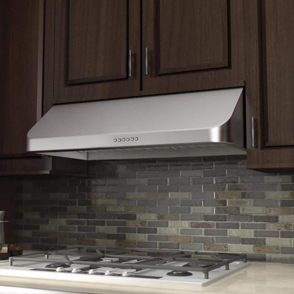 36" Brushed Stainless Steel Convertible Under Cabinet Range Hood