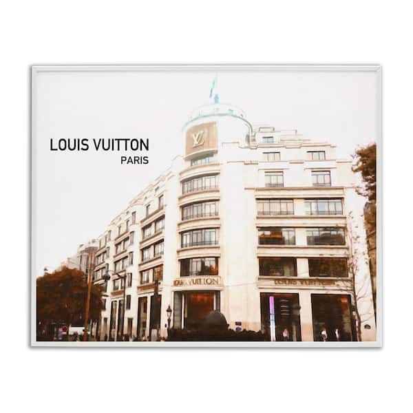 Stupell Industries Designer Brand Building by Graffi*tee Studios White Framed Architecture Giclee Art Print 24 in. x 30 in.