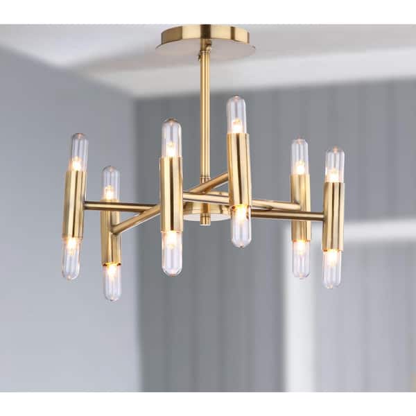Fidelma 16 in. 12-Light Gold Sputnik Hanging Pendant