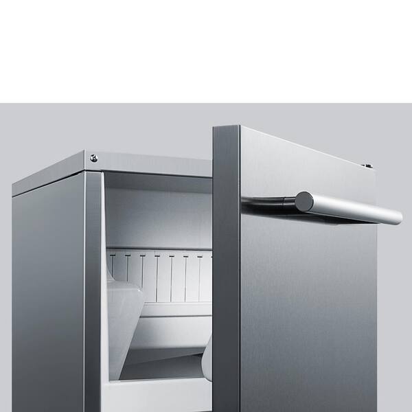 KitchenAid 50-lb Swing Door Freestanding/Built-In Ice Maker (Stainless  Steel) at