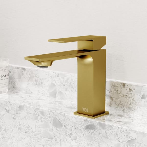 VIGO Cass Two Handle Wall Mount Bathroom Faucet in Matte Brushed Gold  VG05007MG - The Home Depot