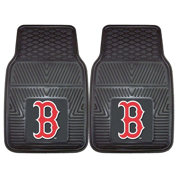FANMATS Boston Red Sox 18 in. x 27 in. 2-Piece Heavy Duty Vinyl Car Mat