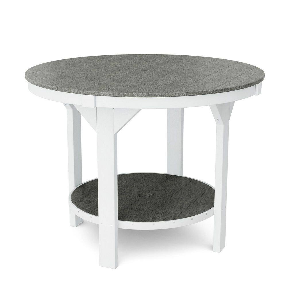Heritage Dark Gray and White HDPE Plastic Outdoor 48 in. Pub Counter Height Table price history on PriceWatchPro