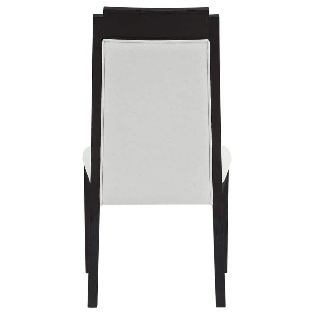 Brookmead Black Wood High Back Upholstered Side Chair
