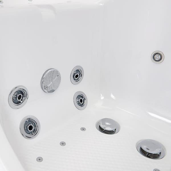 Ella Big4One 66 in. MicroBubble, Whirlpool and Air Bath Walk-In Bathtub in  White, Independent Foot Massage, Dual Drain OA3366TM5PL - The Home Depot