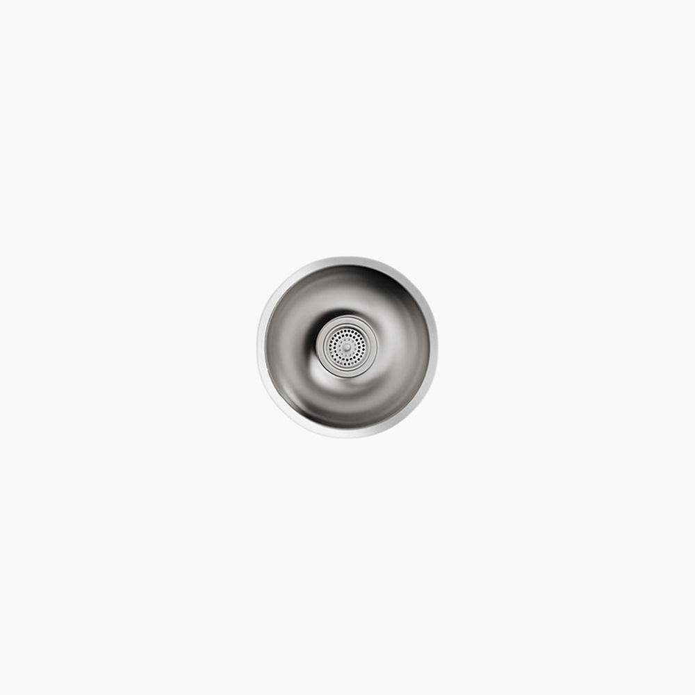 13.625'' Satin Stainless Steel Round Undermount Kitchen Sink