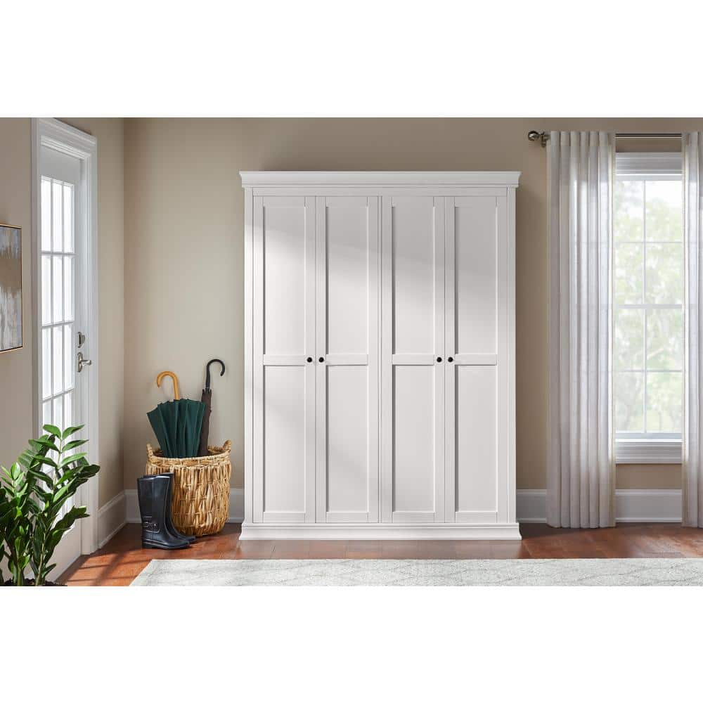 Mansell White Wood Accent Storage Cabinet (78 H x 60 W)