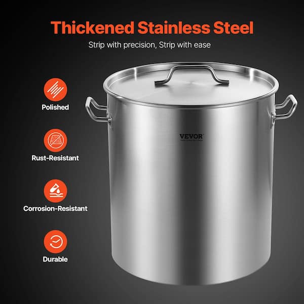 SKYSHALO Commercial Stockpot 64 qt. Stainless Steel Nonstick in