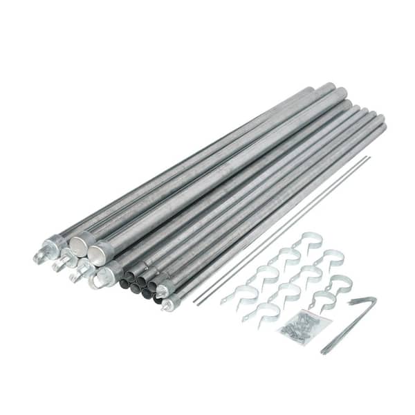 ALEKO 4 ft. x 50 ft. - 11.5 AW Gauge Galvanized Steel Chain Link Fence - Complete Kit