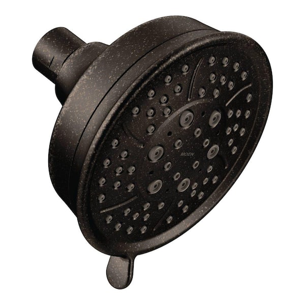 MOEN 4-Spray 4.4 in. Single Wall Mount Fixed Shower Head in Oil Rubbed Bronze