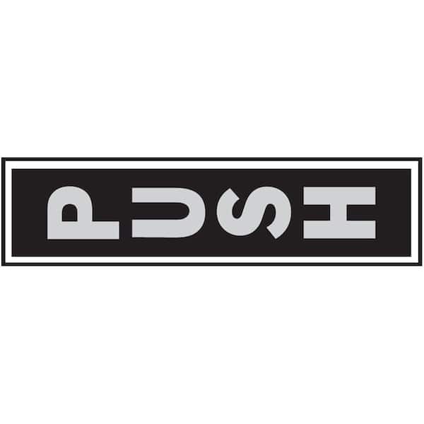 HY-KO 2 in. x 8 in. Aluminum Push Sign