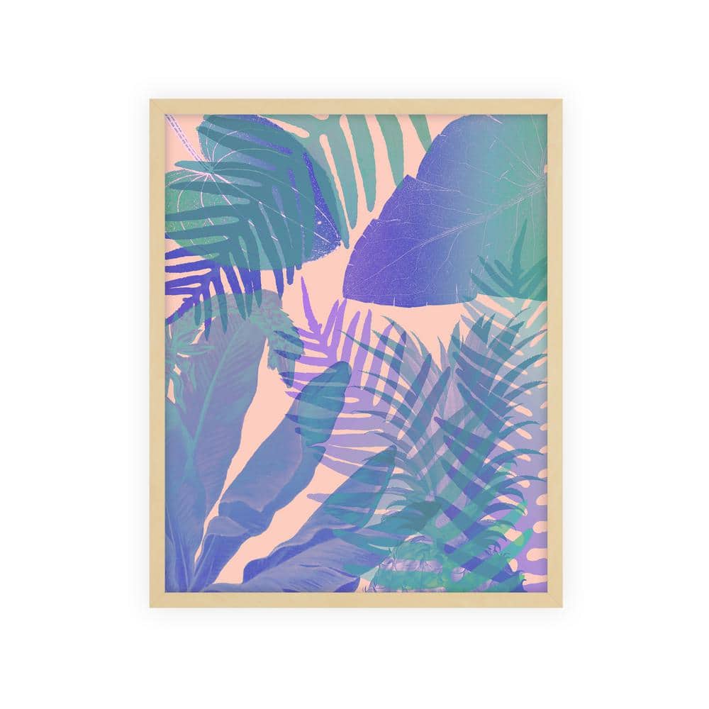Modern Leaves Framed Nature Art Print 42 in. x 34 in.