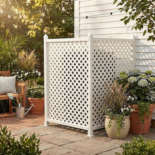 SnapFence Quick Assembly, White PVC Modular Surface-Mount Fence