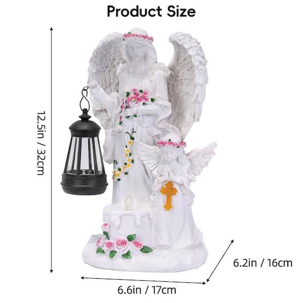 Solar-Powered Angel Garden Statue, Outdoor Garden Angel Statue