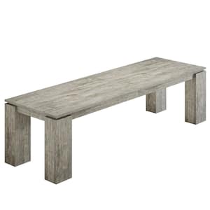 Capen 86.6 in. Rectangular Gray Engineered Wood Computer Desk Conference Table