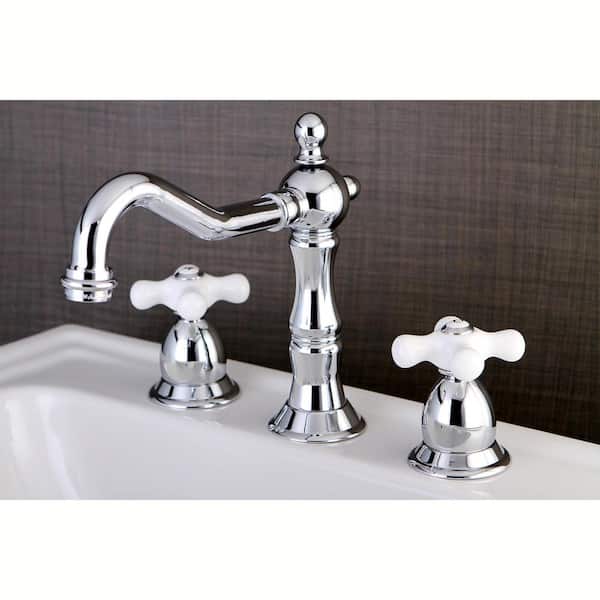 Heritage 8 in. Widespread 2-Handle Bathroom Faucet in Chrome