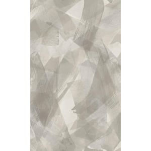 Grey Dove Bold Sweeping Brushstrokes Print Non Woven Non-Pasted Textured Wallpaper 57 Sq. Ft.