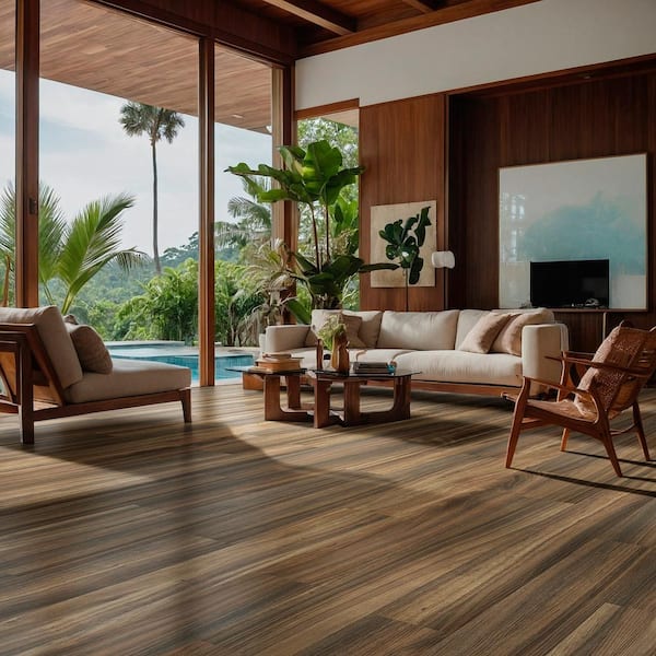 Deep Forest Koa 22 MIL x 9 in. W x 48 in. L Click Lock Waterproof Luxury Vinyl Plank Flooring (20.13 sq. ft./Case)