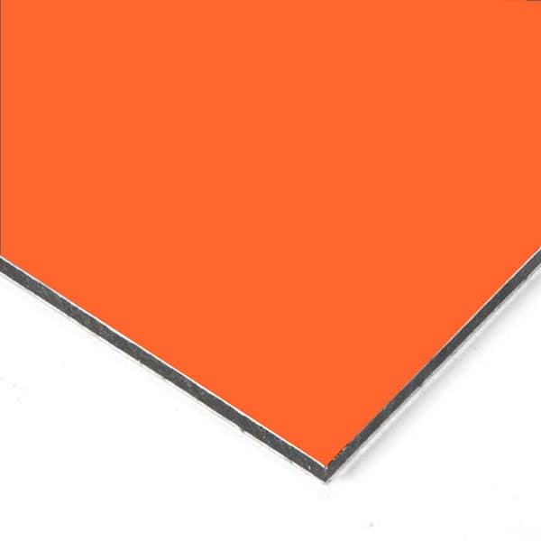 Falken Design 12 in. x 24 in. x 1/8 in. Thick Aluminum Composite ACM Orange Sheet