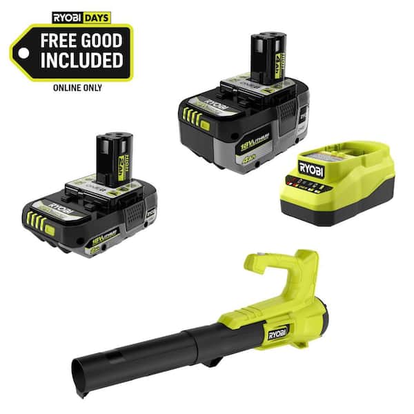 ONE+ 18V HIGH PERFORMANCE Kit w/ 4.0 Ah Battery, 2.0 Ah Battery, Charger, & FREE ONE+ Cordless Leaf Blower