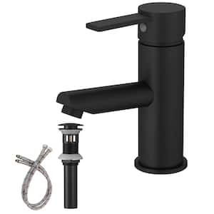 Unique Design Single Hole Single Handle Bathroom Faucet in Matte Black