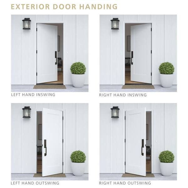 JELD-WEN 30 in. x 80 in. Left-Hand/Outswing 6-Lite Clear Glass Red
