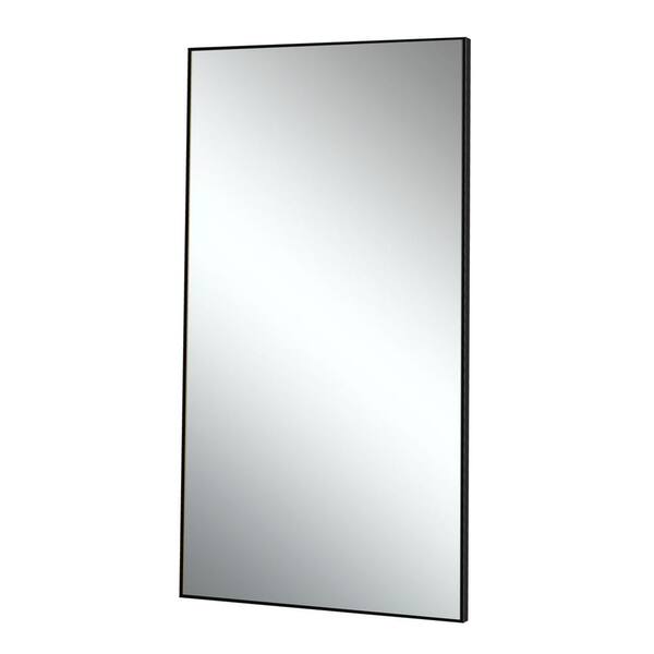 Dovelina 71 in. x 24 in. Classic Rectangle Metal Framed Black Wall Mirror