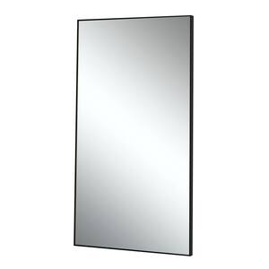 71 in. x 32 in. Classic Rectangle Metal Framed Black Wall Mirror
