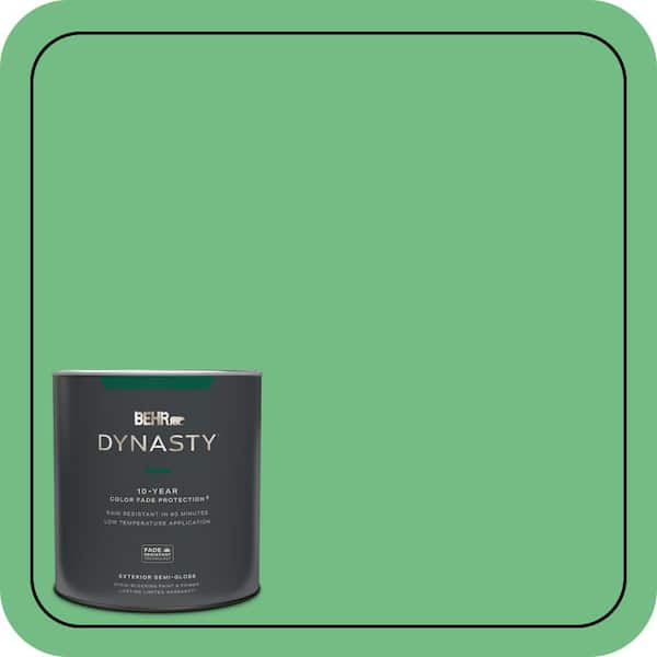 BEHR DYNASTY 1 qt. #P400-5 Winter Shamrock Semi-Gloss Enamel Exterior Stain-Blocking Paint & Primer
