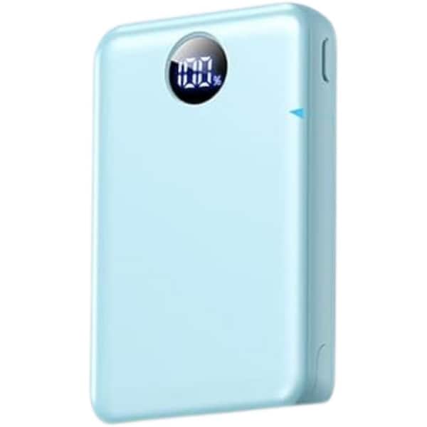 40000mAh Portable Charger Pocket Size Power Bank, Fast Charging with 2 USB-A Port, 1 USB-C, Android-22. 5W/iOS-20W, Blue