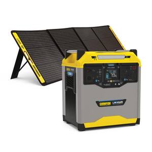 3276-Wh Power Station 3200/1600-Watt Portable Lithium-Ion Battery Solar Generator with 200-Watt Portable Solar Panels
