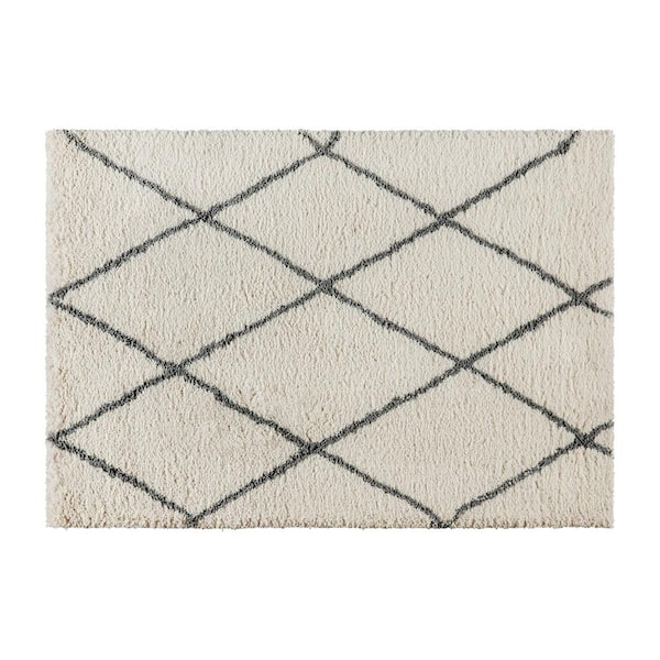 TAYLOR + LOGAN Ivory/Gray 5' x 7' Polyester Area Rug