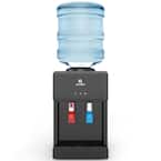 Premium Hot/Cold Top Loading Countertop Water Cooler Dispenser with Child Safety Lock, Black
