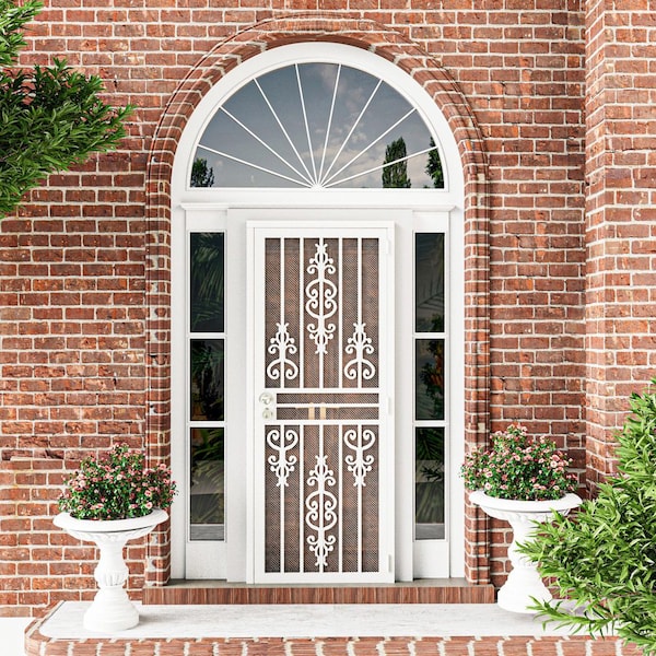 ARK DESIGN 30 in. x 80 in. Universal/Reversible Hinging White