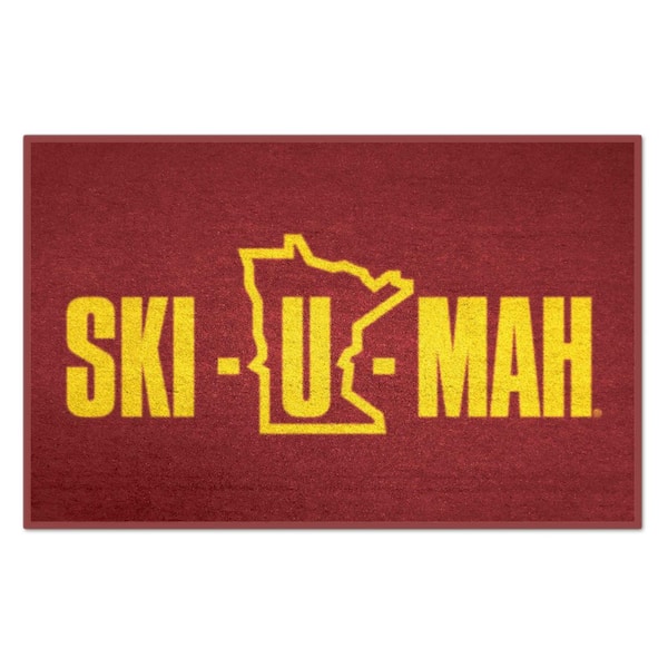 Minnesota Maroon 19 in. x 30 in. Starter Mat Accent Rug
