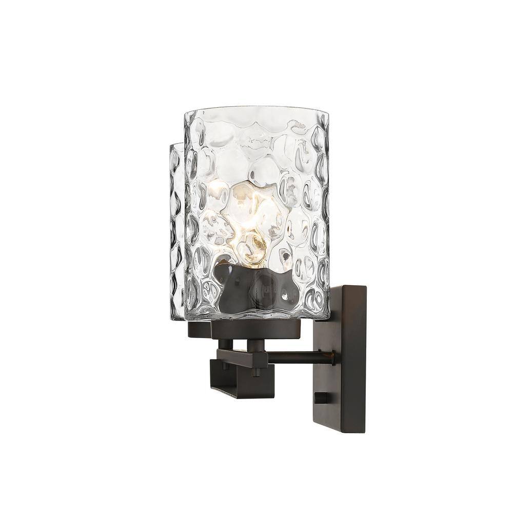 Livvy 15" Bronze Cylinder Dimmable Vanity Light