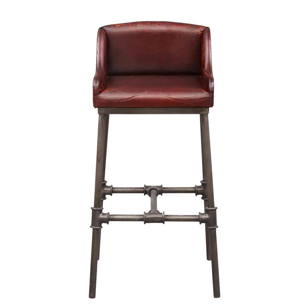 industrial leather bar stools