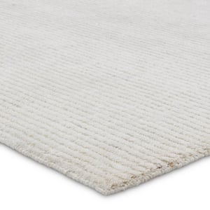 Mona 5 ft. x 8 ft. Ivory Solid Handmade Indoor/Outdoor Area Rug