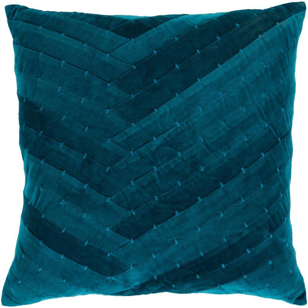 Artistic Weavers Arati 18 in. x 18 in. Teal Solid Textured Polyester