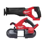 M18 FUEL GEN-2 18-Volt Lithium-Ion Brushless Cordless SAWZALL Reciprocating Saw with Compact Bandsaw (Tool-Only)