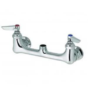 2-Handle Standard Kitchen Faucet with Less Nozzle in Chrome