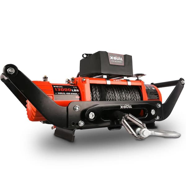 13000lb. Load Capacity Electric Winch 12V Waterproof IP67 Winch Truck Winch Kit Synthetic Rope Waterproof Off Road Winch