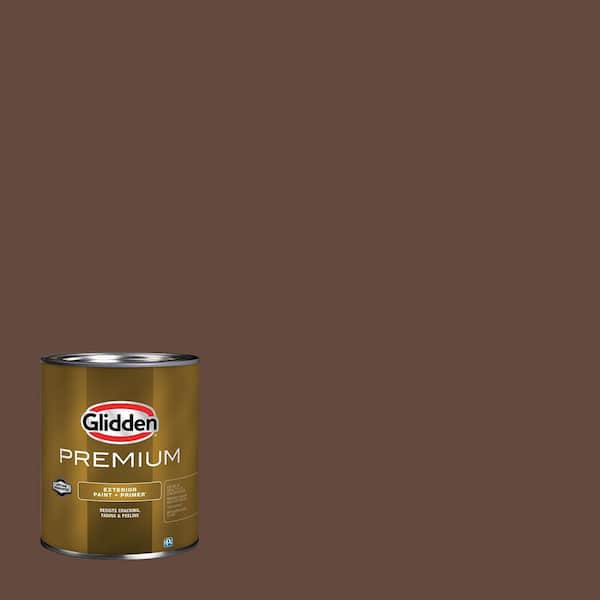 Glidden Premium 1 qt. PPG1073-7 Fudge Satin Exterior Latex Paint