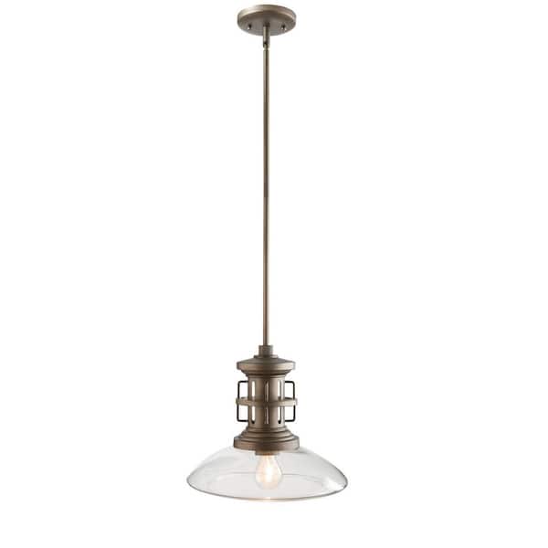 1-Light Satin Silver Mini Pendant