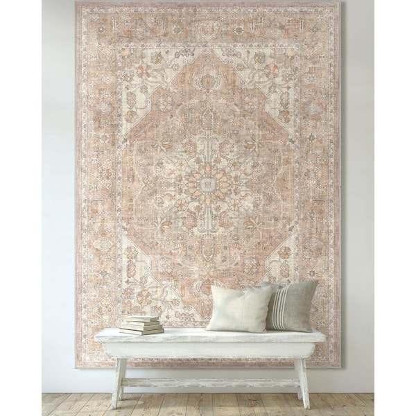Beige 2 ft. 3 in. x 3 ft. 11 in. Apollo Antigua Vintage Persian Oriental Area Rug