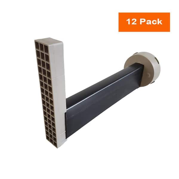 WALL DRAIN PRO Universal Retaining Wall Block Drain Gray (12-Pack)