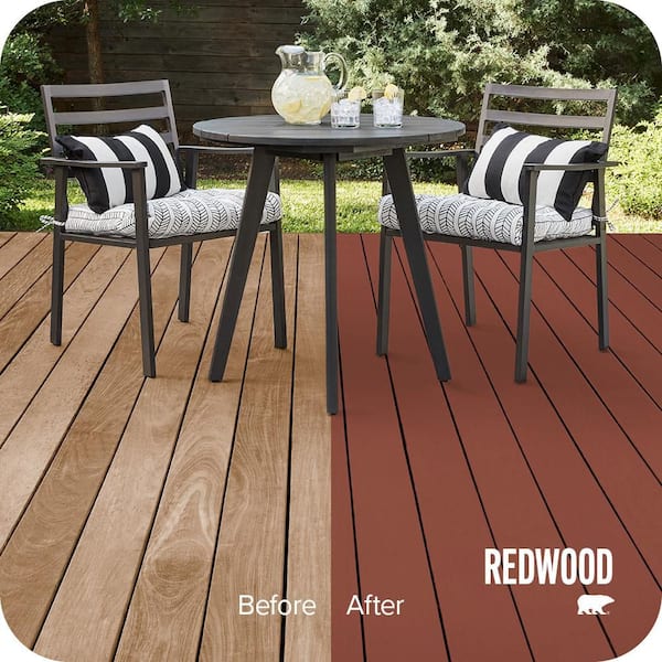 1 qt. #SC-330 Redwood Solid Color Waterproofing Exterior Wood Stain and Sealer